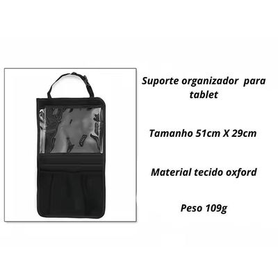 Organizador Carro Bebe Criança Case Porta Tablet Celular Encosto Automotivo Suporte Porta Treco