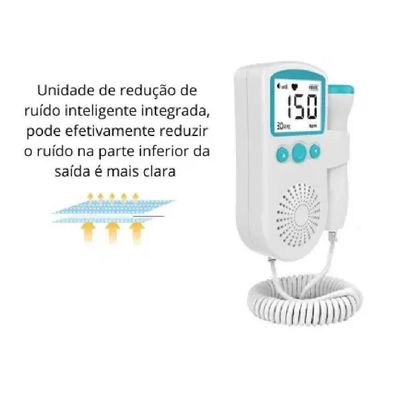 Monitor Fetal Doppler Aparelho Ouvir Coracao Do Bebe Ultrassom Batimentos Gravida Verde