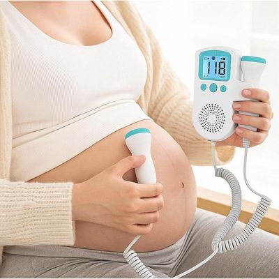 Monitor Fetal Doppler Aparelho Ouvir Coracao Do Bebe Ultrassom Batimentos Gravida Verde