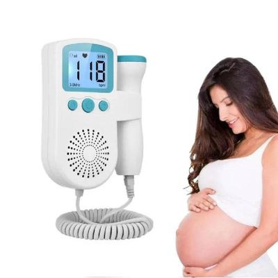 Monitor Fetal Doppler Aparelho Ouvir Coracao Do Bebe Ultrassom Batimentos Gravida Verde
