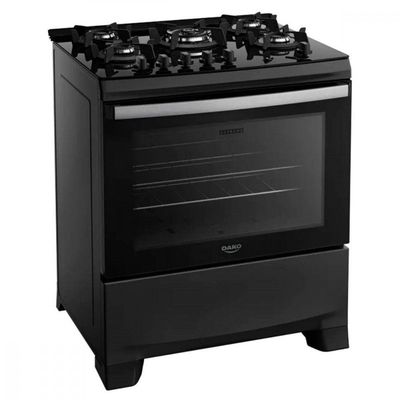 Fogao Dako 5 Bocas Supreme Glass TC Preto Bivolt