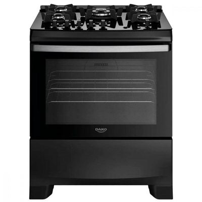 Fogao Dako 5 Bocas Supreme Glass TC Preto Bivolt