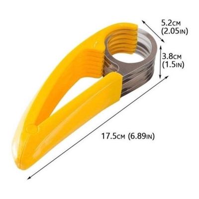 Fatiador De Banana Cortador Frutas Legumes Salsicha Lâminas Inox Aro Multiuso Chips Pepino