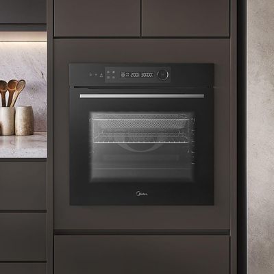Forno Elétrico De Embutir 80L Touch Smart Com Airfryer Midea TSI80P2 220V