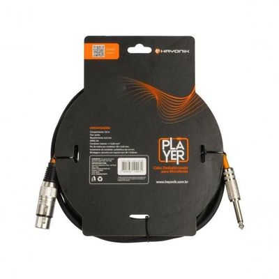 Cabo Para Microfone Player Xlr(f) X P10 7m Preto Hayonik