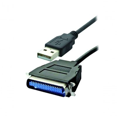 Cabo Nwt Usb Para Paralelo 36 Pinos 1,8m - Preto