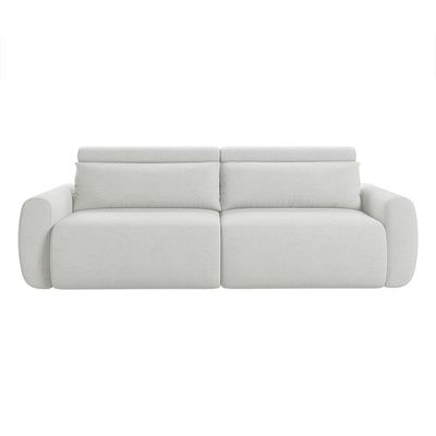 Sofá 3 Lugares Retrátil e Reclinável City Linho Cru 220 cm
