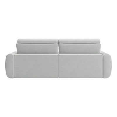 Sofá 4 Lugares Retrátil e Reclinável City Linho Cinza Claro 240 cm