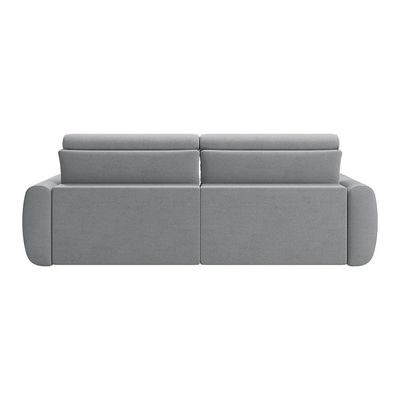 Sofá 4 Lugares Retrátil e Reclinável City Linho Cinza 240 cm