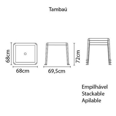 Mesa Preta Tambaú Basic