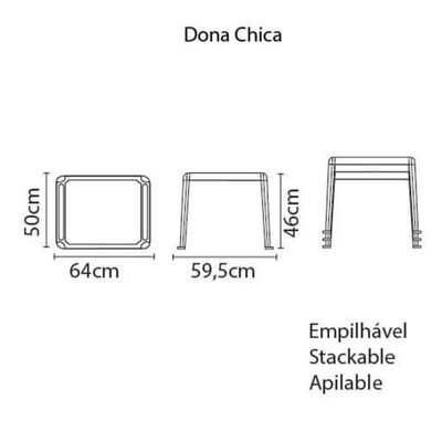 Mesa Infantil Tramontina Dona Chica Rosa