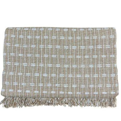 Manta Grande Para Sofá Luxo 2,50x1,80 Tipo Capa Protetora De Sofa 2 E 3 Lugares Gigante 100% Algodão Bege Mesclado-b