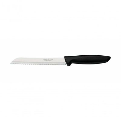 Faca Para Pão Tramontina Plenus 7" Inox Polipropileno Preto