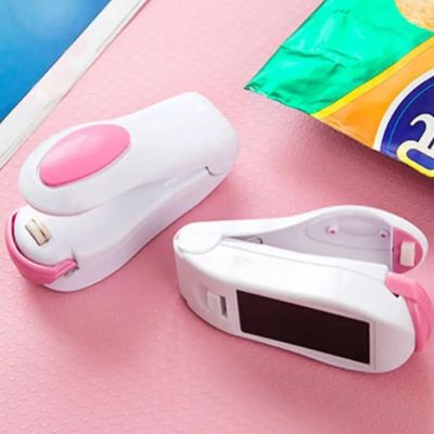 Seladora Manual Maquina Selador Sacole Lacra Alimentos Embalagens Plastico Mini Portatil A Pilha