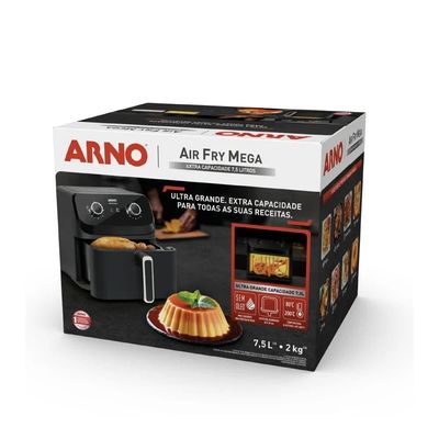 Fritadeira Air Fryer Arno 7,5L 1700W AFM7 1510002778 Preto 110V