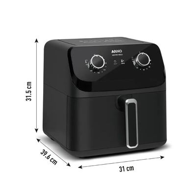 Fritadeira Air Fryer Arno 7,5L 1700W AFM7 1510002778 Preto 110V