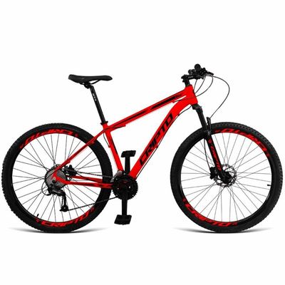 Bicicleta Aro 29 Cripto 18v Absolute Hidráulica Trava E K7 - Vermelho-preto - 21" Vermelho-preto