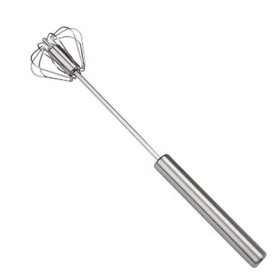 Batedor Automático Misturador Ovos Inox Pressão Mixer Giratório Manual Fouet Profissional Omelete Bebidas Massa Creme
