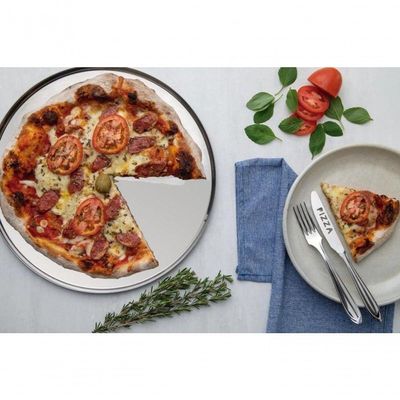 Forma Para Pizza Tramontina Service Em Aço Inox 30cm