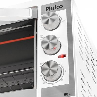 Forno Elétrico Philco 50L Branco Dupla Resistência 220V