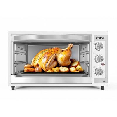 Forno Elétrico Philco 50L Branco Dupla Resistência 220V