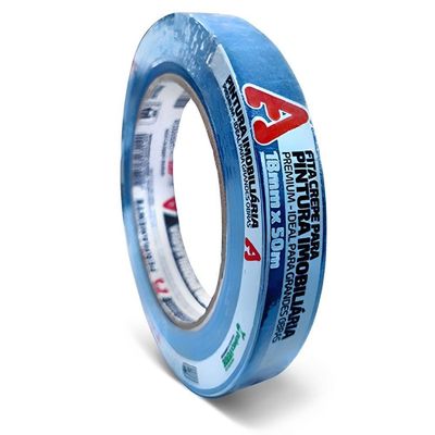 Fita Crepe Azul 50m 18mm Para Pintura Imobiliária - 00409106838 - Adere