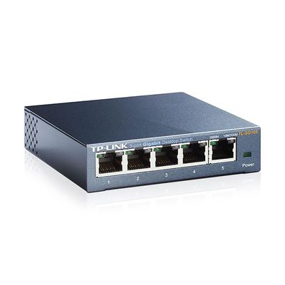 Switch 05 Portas Tp-link Tl-sg105 Gigabit 10-100-1000 Mbps