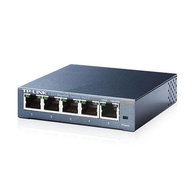 Switch 05 Portas Tp-link Tl-sg105 Gigabit 10-100-1000 Mbps