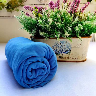 Lençol Avulso Malha 100% Algodão Casal Azul Indigo Linha Trento Camitália 1 peça Casal