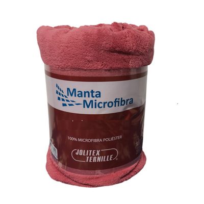 Manta Microfibra Queen 220x240cm Unicolor Jolitex Vinho
