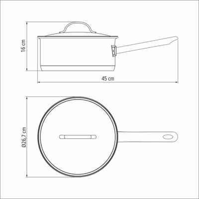 Panela Tramontina Professional 24cm Em Aço Inox Com Detalhe Satinado
