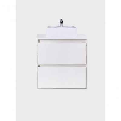 Gabinete Para Banheiro Com Cuba E Espelheira Com Led 60cm Mdf Branco Dubai - On Móveis