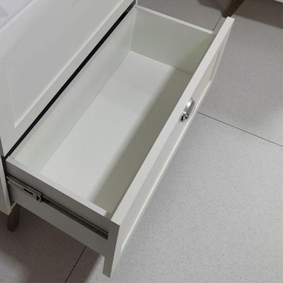 Gabinete Para Banheiro Com Tampo Cuba E Espelho Redondo 80cm Retro Mdf Branco Milano - On Móveis
