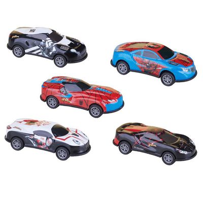 Mini Veiculos Pull Back Com 5 - Homem Aranha