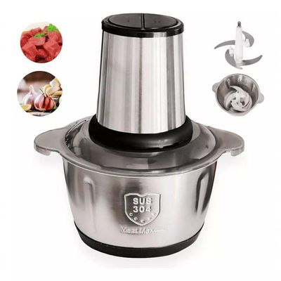 Processador Moedor Alimentos Elétrico Inox Com 4 Lâminas 2L 220V