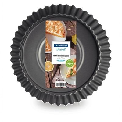 Forma Torta E Bolo Tramontina Starflon Max 24cm 1,4l Grafite