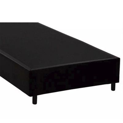 Cama Box Blindado Solteiro Extremo Reforçado Xerife Móveis Sintético Preto 40x88x188