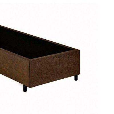 Cama Box Blindado Solteiro Extremo Reforçado Xerife Móveis Suede Marrom 40x88x188