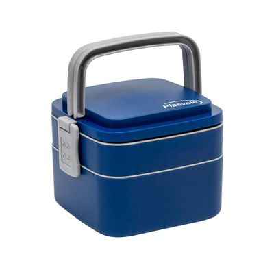 Marmita Com 2 Compartimentos 1,3l Azul