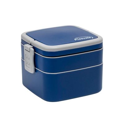 Marmita Com 2 Compartimentos 1,3l Azul