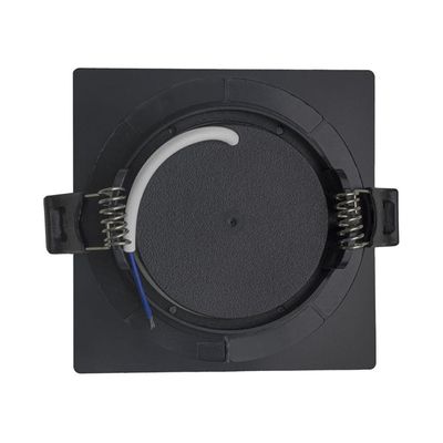 Kit 6 Spot De Led Embutir Slim Mr16 Quadrado 6w Preto Bivolt 3000k Quente