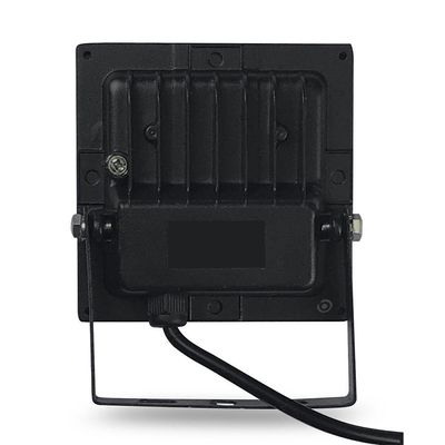 Kit 5 Refletor De Led Slim 50w Prova Dágua Preto Bivolt 3000k Quente