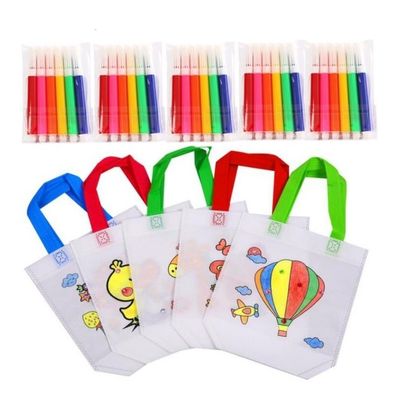 Kit 10 Sacolinhas De Pintar Sacola Lembrancinha Aniversário