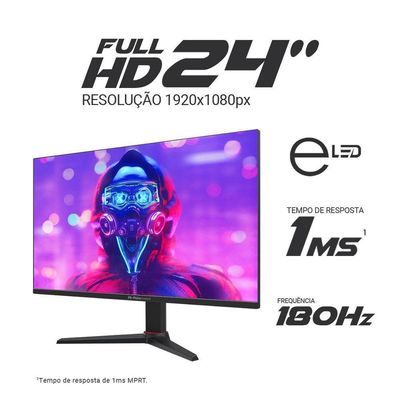 Monitor Gamer Philco 24” 180Hz Full HD 1MS PMG24M23T Bivolt