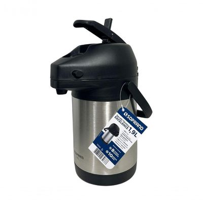 Garrafa Termica Pressão Inox Soprano Excelence 1,9 Lt