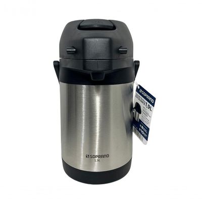 Garrafa Termica Pressão Inox Soprano Excelence 1,9 Lt