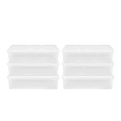 Kit 6 Caixas Herméticas Plásticas Empilháveis 11l Transparente