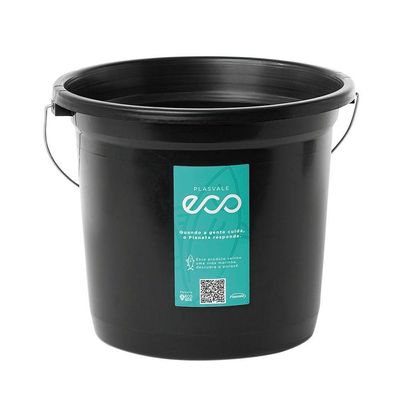 Kit Balde E Bacia Eco Plasvale Preto