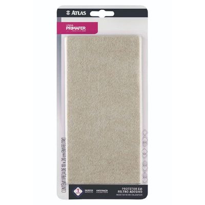 Protetor De Feltro Adesivo Com Fita Dupla Face 10 X 20 Cm - Pr2117 - Pincéis Atlas