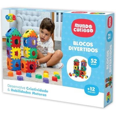 Brinquedo Educativo Blocos Divertidos 52 Peças - GGB
